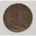 GREAT BRITAIN UK 1791 . BRASS TRADE . KING GEORGE V DE GRATIA